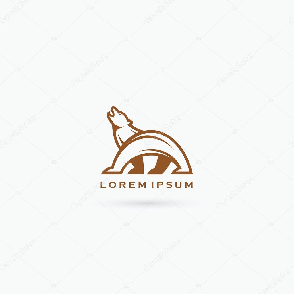Bear symbol - vector illustration