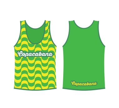 Tank top shirt with Copacabana pattern clipart
