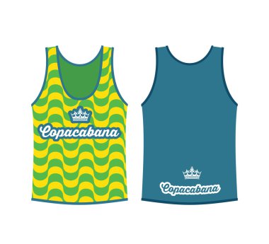 Tank top shirt with Copacabana pattern clipart