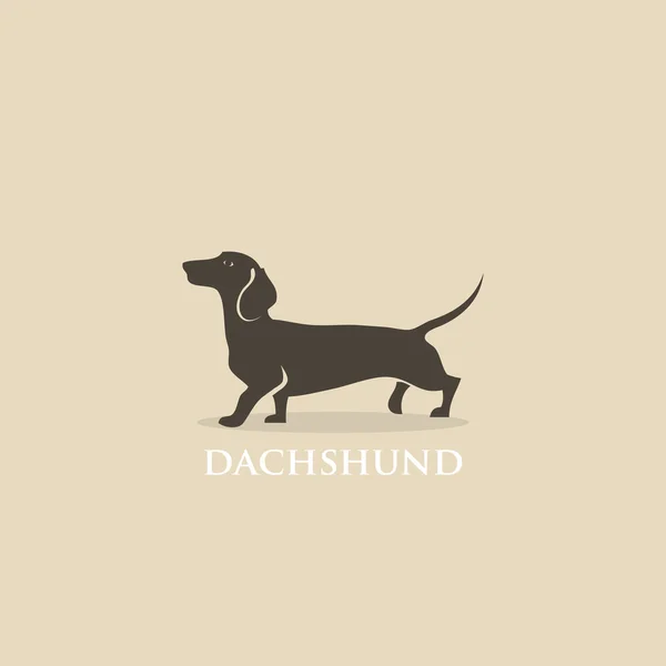 Symbole chien teckel — Image vectorielle