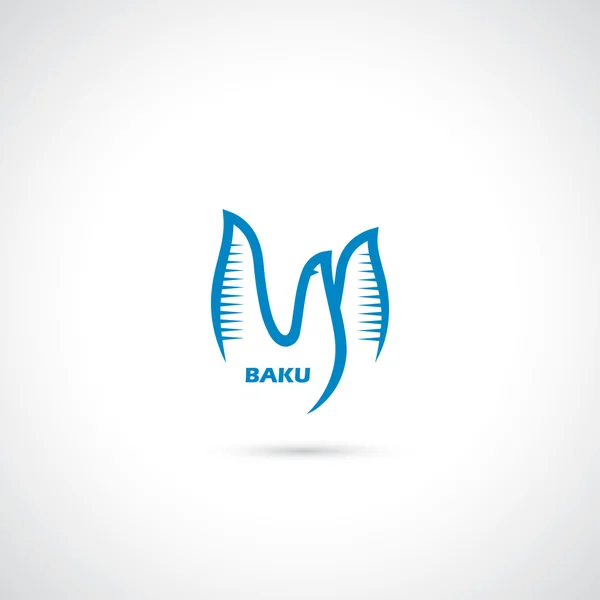 Bakou symbole - tours de flamme — Image vectorielle