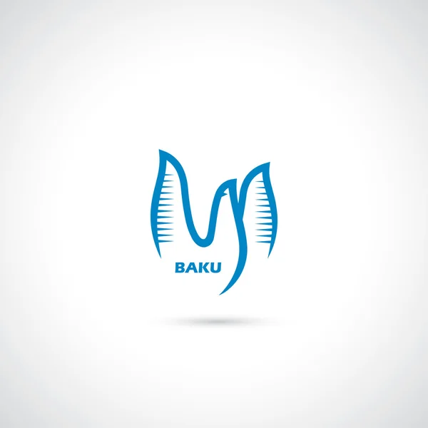 Baku symbol - plamen věže — Stockový vektor