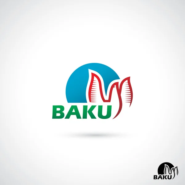 Bakoe symbool - vlam torens — Stockvector