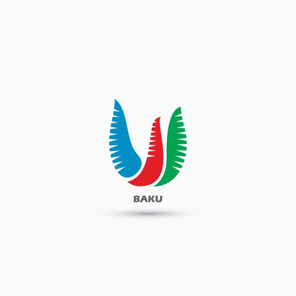 Baku-Symbol - Flammentürme — Stockvektor