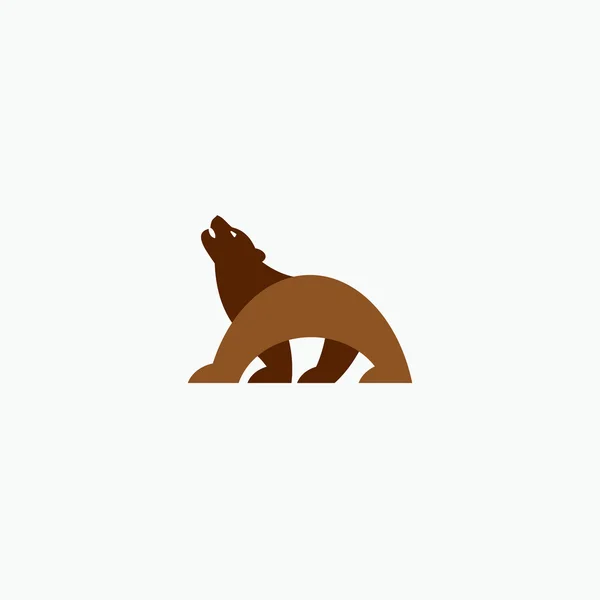 Brun björn symbol — Stock vektor