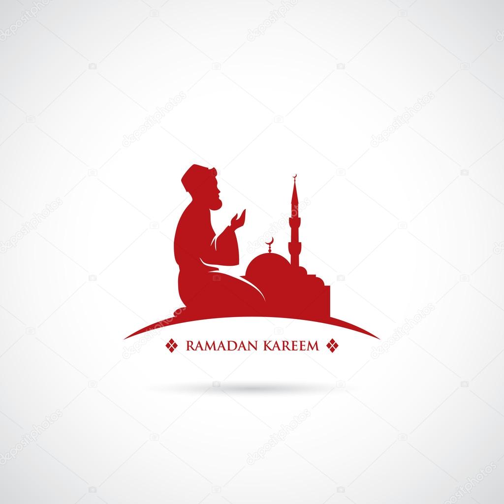 Muslim praying symbol