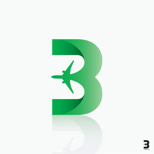 Luchtvaartmaatschappij logo ontwerp met de letter B — Stockvector