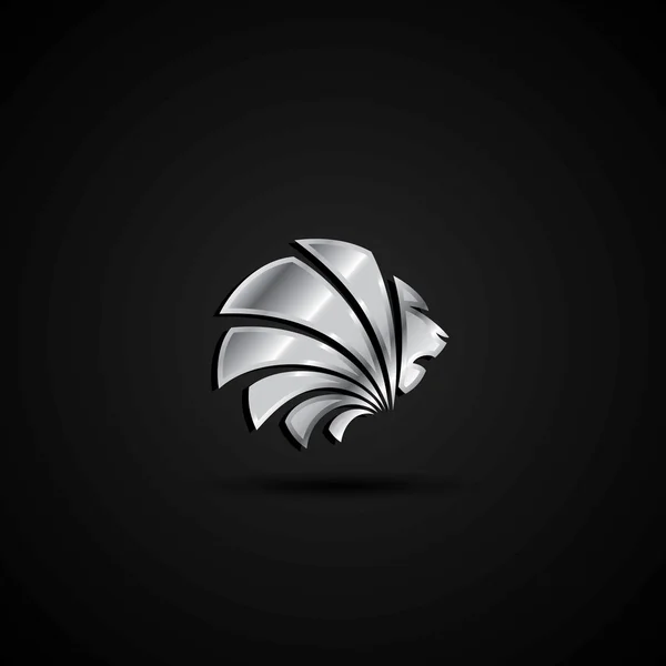 Signe lion argenté — Image vectorielle