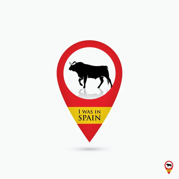 Spanien plats pin — Stock vektor