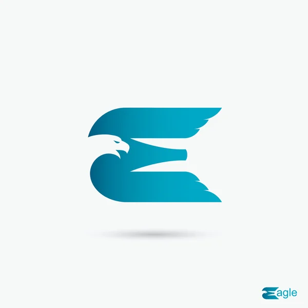 Eagle symbol - capital letter E — Stock Vector