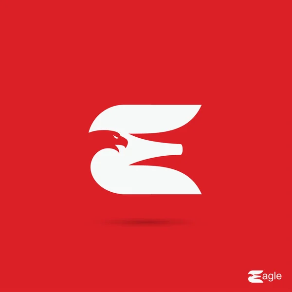 Eagle symbool - hoofdletter E — Stockvector