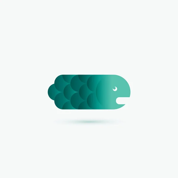 Símbolo de pescado azul — Vector de stock