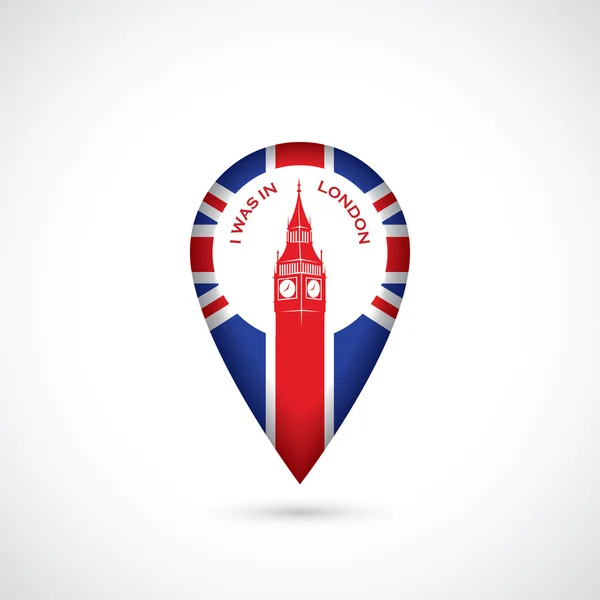 Broche de localisation Londres — Image vectorielle