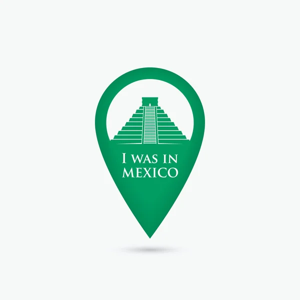 Messico posizione pin — Vettoriale Stock