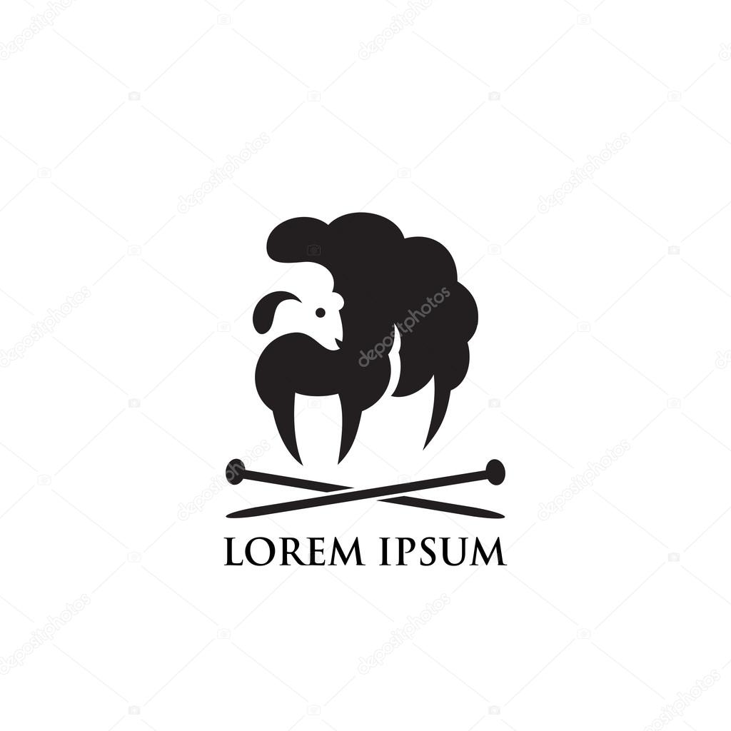 Sheep symbol - vector illustration