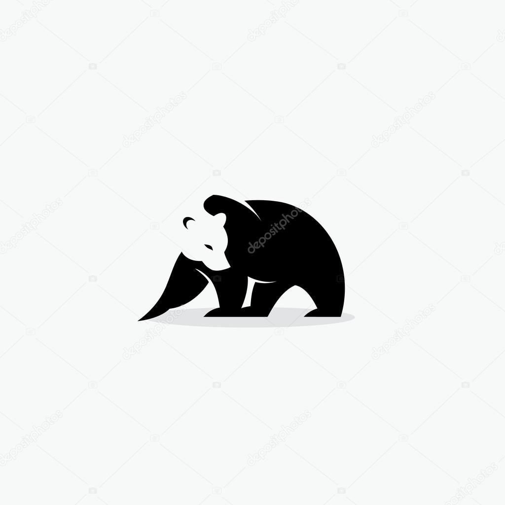 Bear symbol - vector illustration