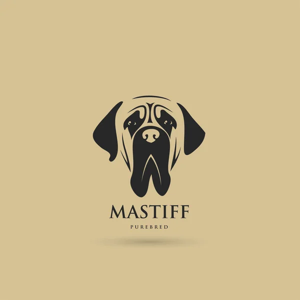 Mastiff dog symbol — Stock Vector