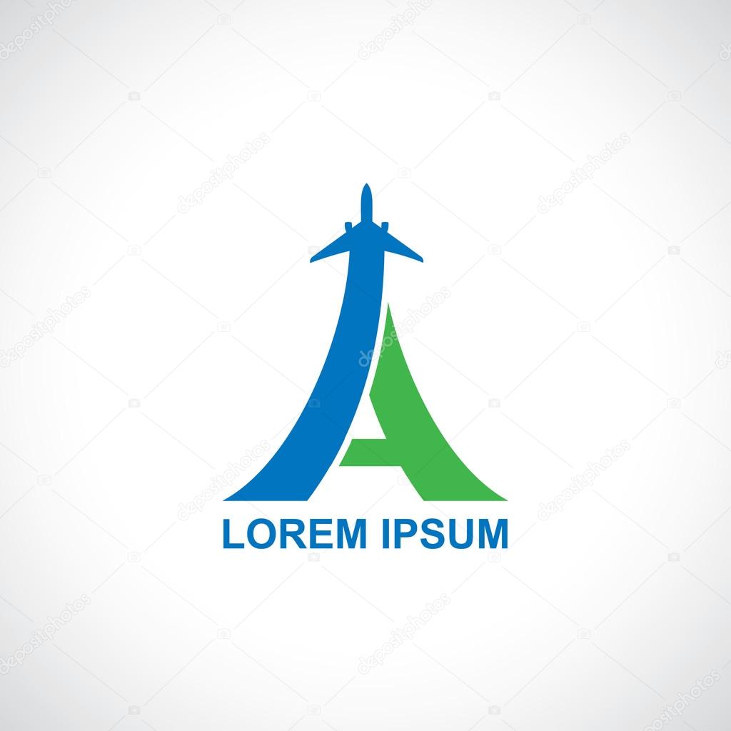 Airline logo design with capital letter 
