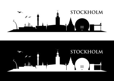 Stockholm manzarası ile kartı