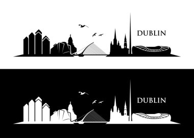 Dublin manzarası ile kartı