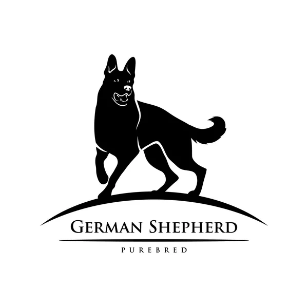 German shepherd dog symbol — Stock Vector