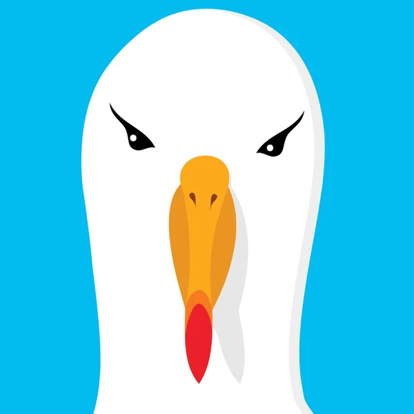 Close-up of albatross head — Stock Vector