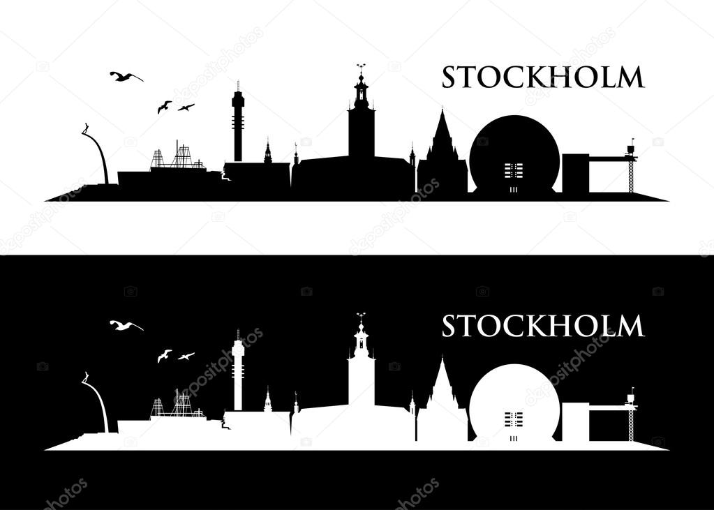 Card with Stockholm skyline