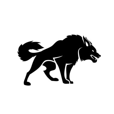 Kızgın kurt siluet