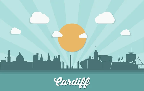 Cardiff-horisonten — Stock vektor