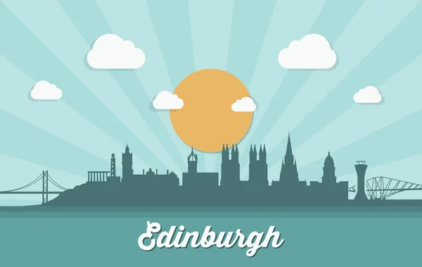Edinburgh city skyline — Stock Vector