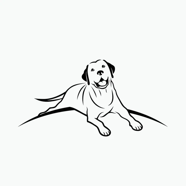 Labrador retriever teken — Stockvector