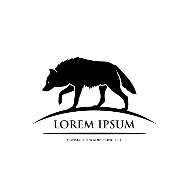 Wolf silhouet symbool — Stockvector