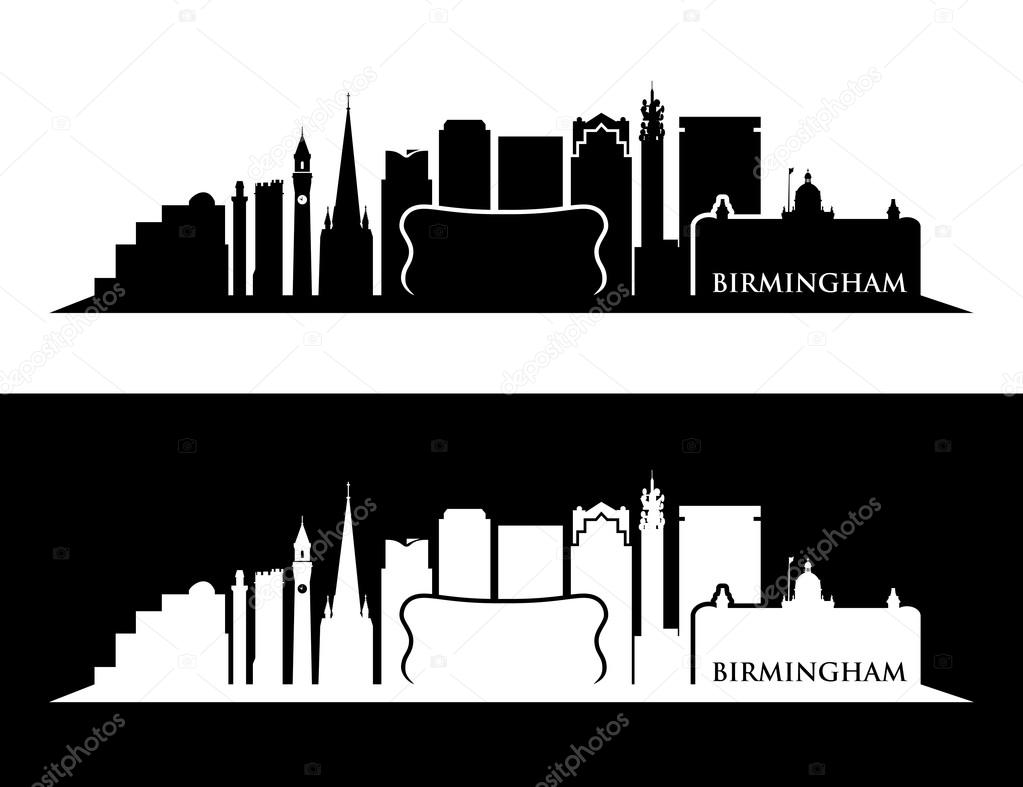 Birmingham skyline silhouette Stock Vector by ©I.Petrovic 86123996