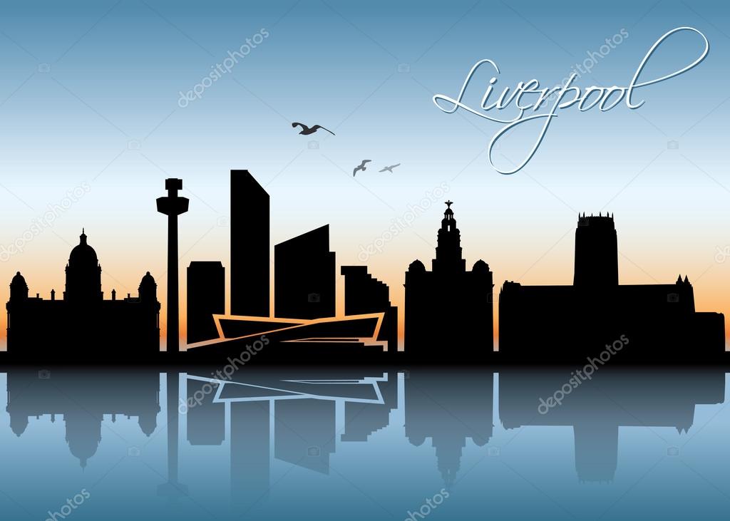 Liverpool skyline silhouette