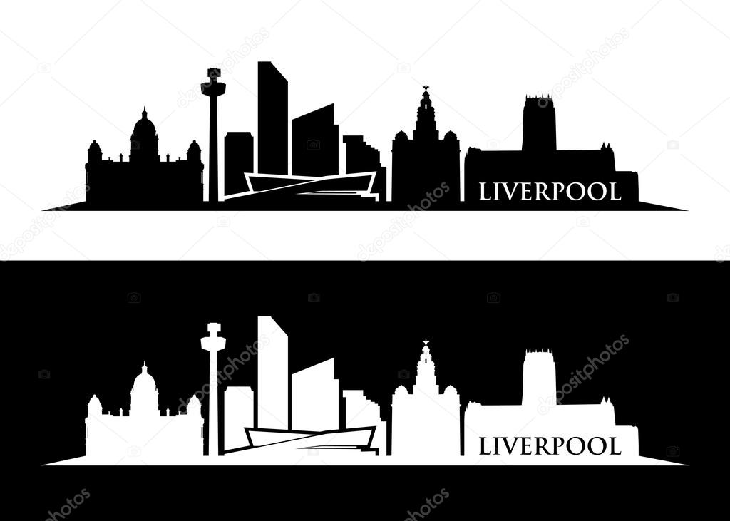 Liverpool skyline silhouette