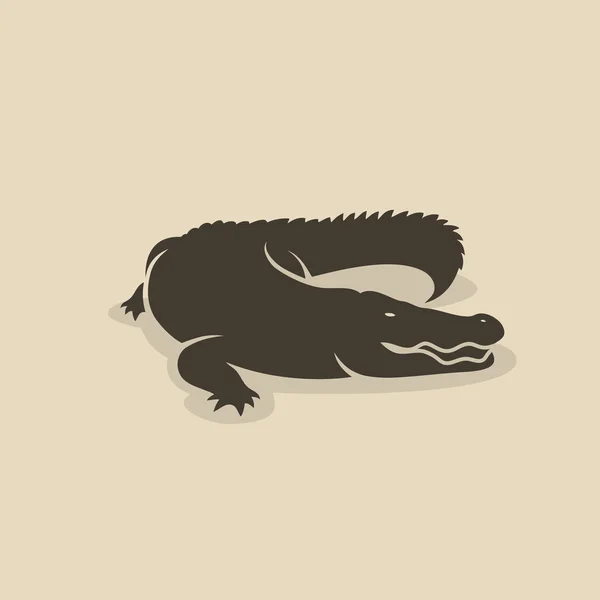 Illustration d'étiquette d'alligator — Image vectorielle