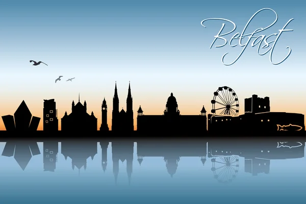 Ciudad de Belfast Skyline — Vector de stock