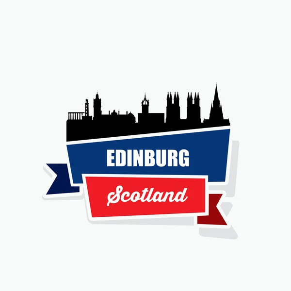 Edinburgh ribbon banner — Stock Vector