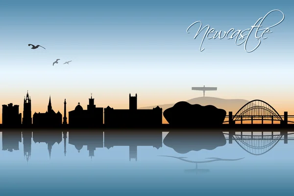 Ciudad de Newcastle skyline — Archivo Imágenes Vectoriales