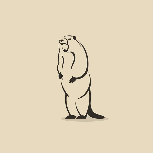Marmotta illustrazione animale — Vettoriale Stock