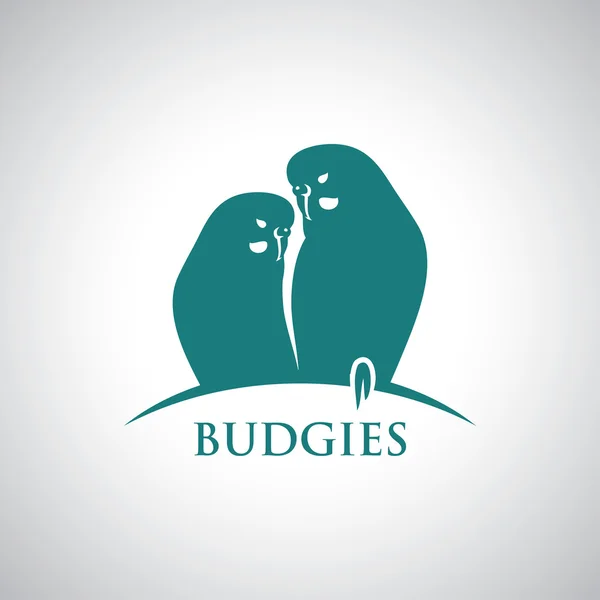 Budgies símbolo ilustração — Vetor de Stock