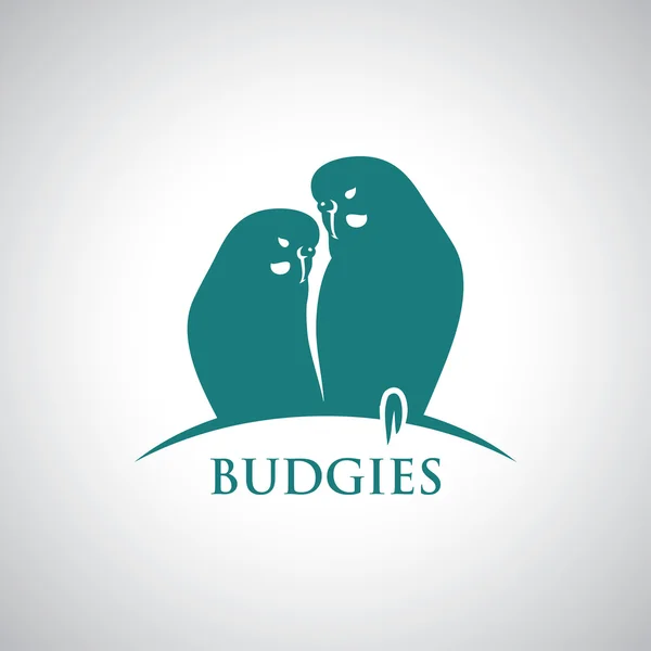 Budgies σύμβολο εικονογράφηση — Διανυσματικό Αρχείο