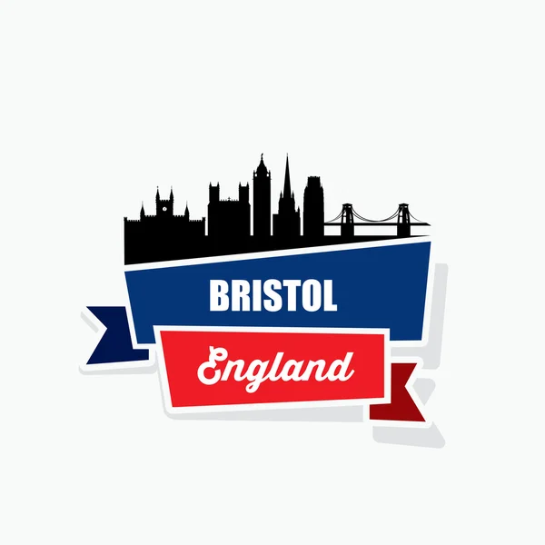 Bristol skyline illustratie — Stockvector