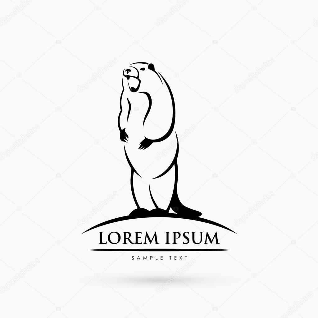 Marmot animal- vector illustration