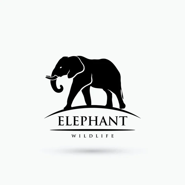Silhouette symbole éléphant — Image vectorielle