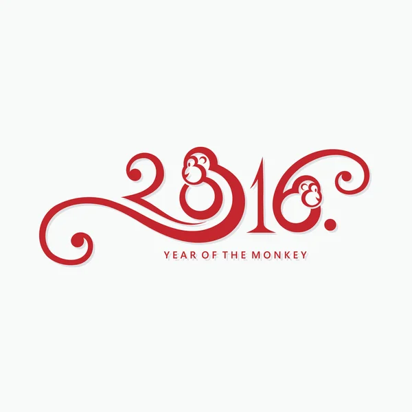 2016 Année du singe — Image vectorielle