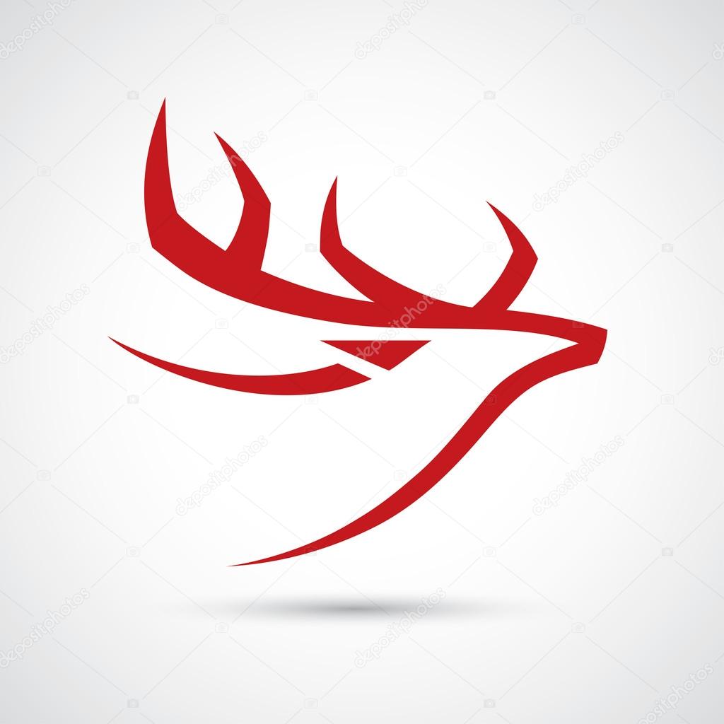 Red deer symbol — Stock Vector © I.Petrovic 93707656