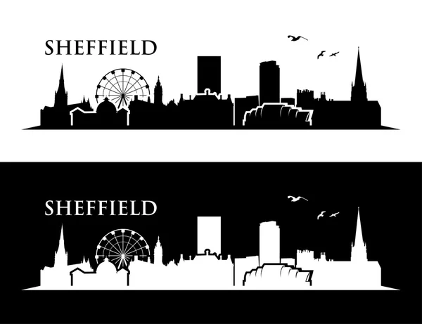 Illustration des toits de Sheffield — Image vectorielle