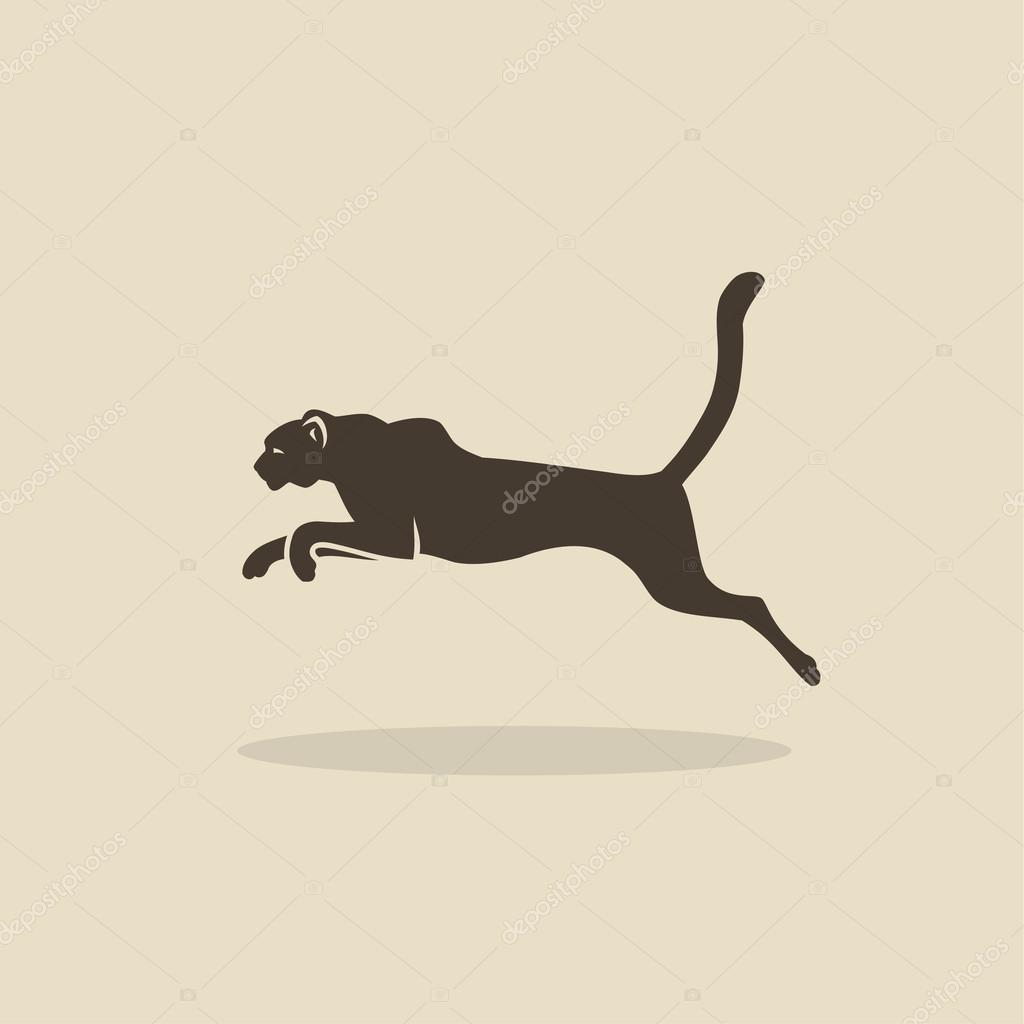 Cheetah animal symbol - vector illustration