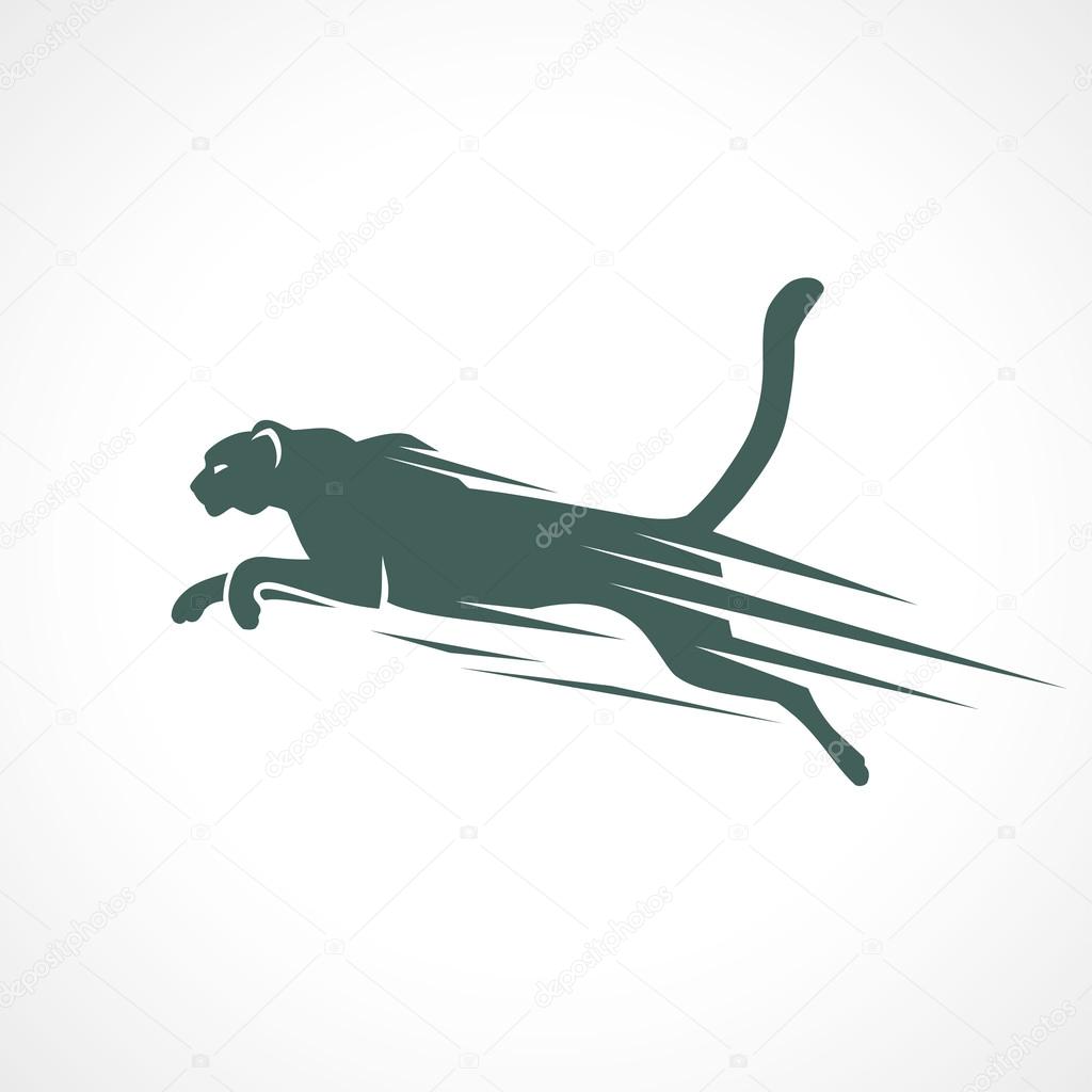 Cheetah animal symbol - vector illustration
